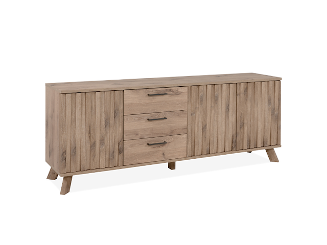Dressoir arabella 175 cm 3 lades-zweedse eik - afbeelding 2 van  7