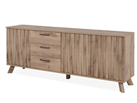 Dressoir arabella 175 cm 3 lades-zweedse eik - afbeelding 3 van  7