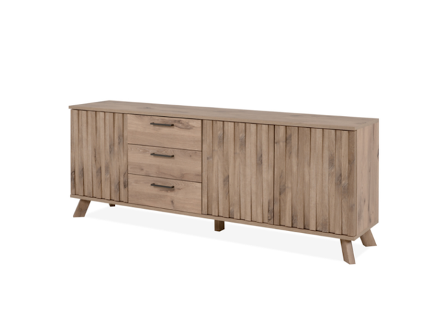 Dressoir arabella 175 cm 3 lades-zweedse eik - afbeelding 3 van  7