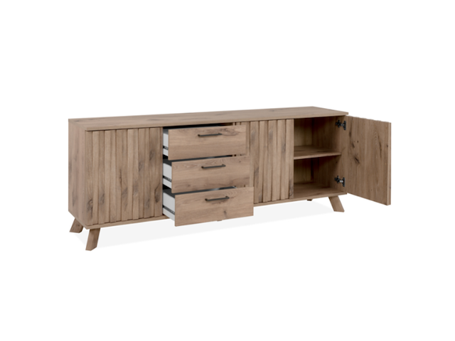 Dressoir arabella 175 cm 3 lades-zweedse eik - afbeelding 7 van  7