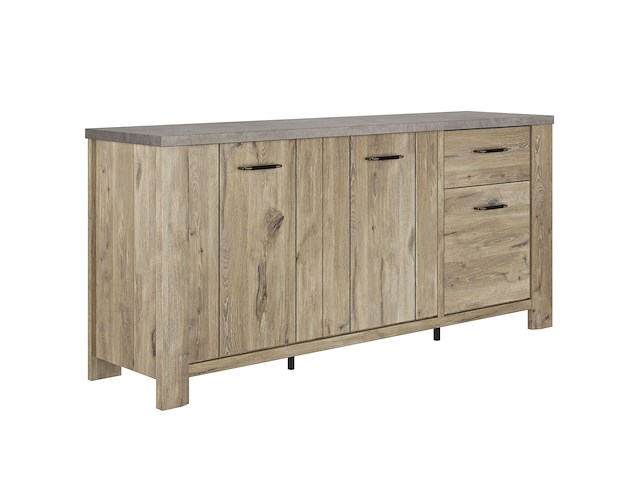 Dressoir basalte | 190 x 50 x 88 cm | viking oak-design - afbeelding 2 van  6