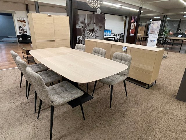 Dressoir, bergkast, tafel, 6 stoelen - afbeelding 1 van  22