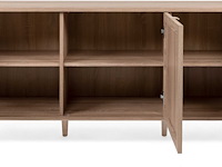 Dressoir bilal 150cm 3 deuren - eik/geprint rafia - afbeelding 4 van  7