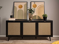 Dressoir daka 150cm 3 deuren - zwart/beige - afbeelding 1 van  7