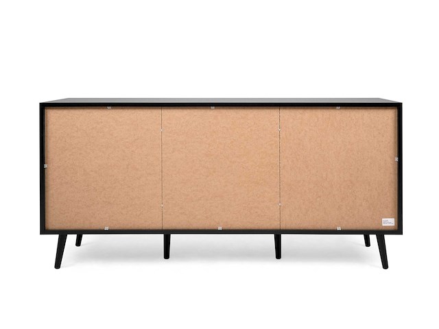 Dressoir daka 150cm 3 deuren - zwart/beige - afbeelding 3 van  7