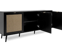 Dressoir daka 150cm 3 deuren - zwart/beige - afbeelding 5 van  7