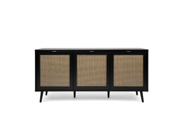 Dressoir daka 150cm 3 deuren - zwart/beige - afbeelding 7 van  7