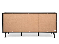 Dressoir daka 150cm 3 deuren - zwart/beige - afbeelding 3 van  7