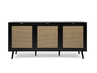 Dressoir daka 150cm 3 deuren - zwart/beige - afbeelding 7 van  7