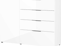 Dressoir dudek 134cm met 4 lades & 1 deur - wit - afbeelding 1 van  5