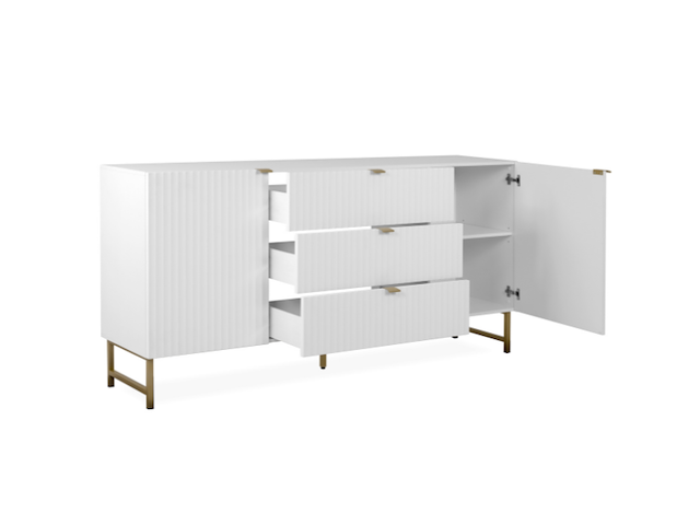 Dressoir edith-wit/goud - afbeelding 6 van  7