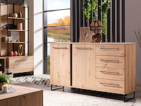 Dressoir hoggas 159cm 4 deuren & 2 lades - eik - afbeelding 1 van  7