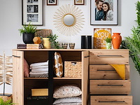 Dressoir hoggas 159cm 4 deuren & 2 lades - eik - afbeelding 6 van  7