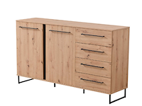 Dressoir hoggas 159cm 4 deuren & 2 lades - eik - afbeelding 7 van  7