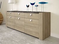 Dressoir iris | 220 x 48 x 80 cm | brown oak - afbeelding 1 van  6