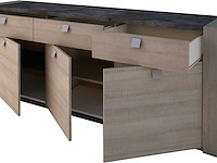 Dressoir iris | 220 x 48 x 80 cm | brown oak - afbeelding 2 van  6
