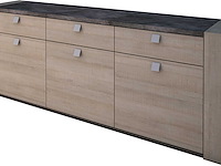 Dressoir iris | 220 x 48 x 80 cm | brown oak - afbeelding 3 van  6