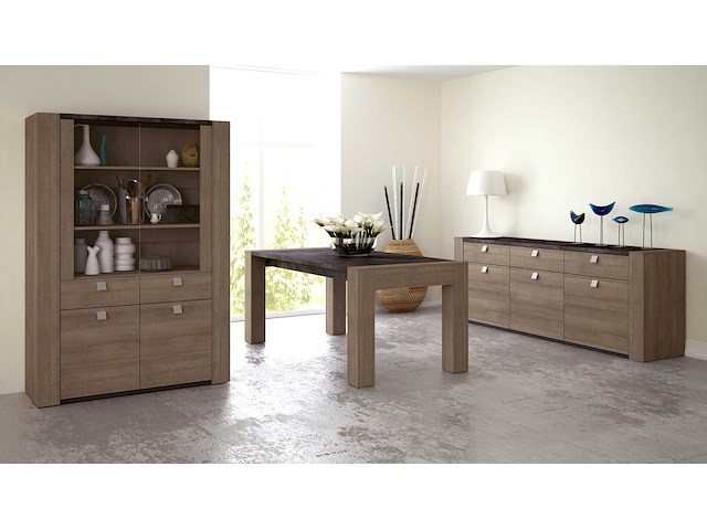 Dressoir iris | 220 x 48 x 80 cm | brown oak - afbeelding 4 van  6