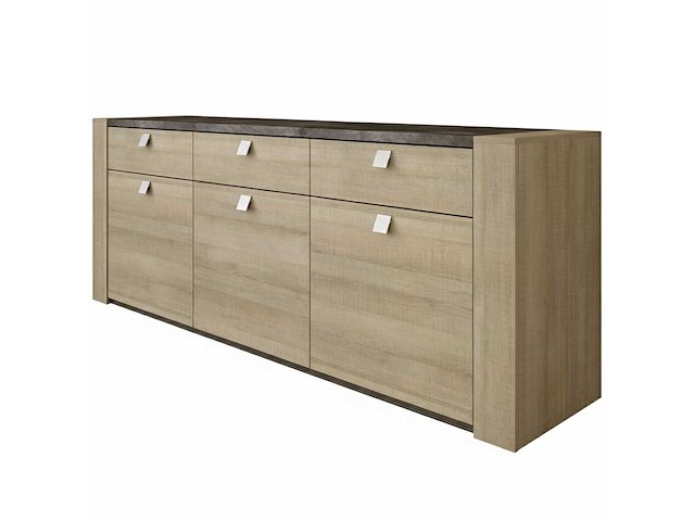 Dressoir iris | 220 x 48 x 80 cm | brown oak - afbeelding 6 van  6