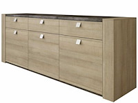 Dressoir iris | 220 x 48 x 80 cm | brown oak - afbeelding 6 van  6