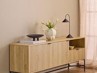 Dressoir jaipur - 180x40x70cm - 2 deuren & 1 lade - eikdecor - afbeelding 1 van  7