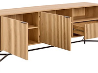 Dressoir jaipur - 180x40x70cm - 2 deuren & 1 lade - eikdecor - afbeelding 4 van  7