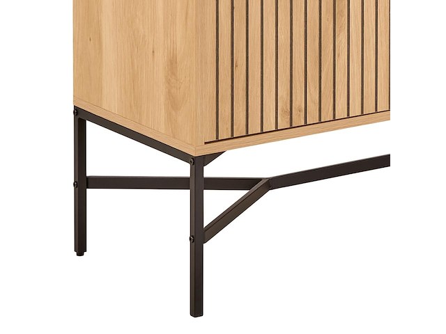 Dressoir jaipur - 180x40x70cm - 2 deuren & 1 lade - eikdecor - afbeelding 6 van  7