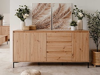 Dressoir korina 178 cm-artisanale eik - afbeelding 1 van  7
