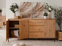 Dressoir korina 178 cm-artisanale eik - afbeelding 2 van  7