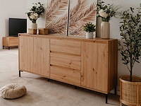 Dressoir korina 178 cm-artisanale eik - afbeelding 3 van  7