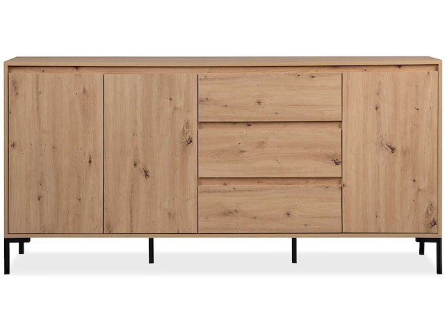 Dressoir korina 178 cm-artisanale eik - afbeelding 4 van  7