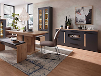 Dressoir lorna 2 deuren & 3 lades - antraciet/eik - afbeelding 4 van  4