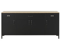 Dressoir manchester | 180 x 40 x 82 cm | helvezia oak-design - afbeelding 1 van  5