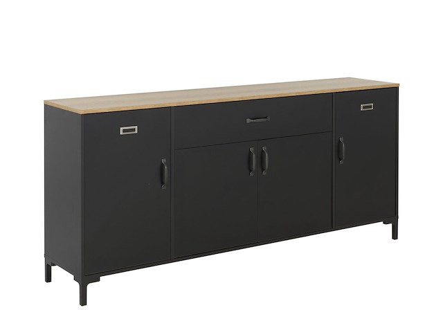 Dressoir manchester | 180 x 40 x 82 cm | helvezia oak-design - afbeelding 2 van  5