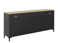 Dressoir manchester | 180 x 40 x 82 cm | helvezia oak-design - afbeelding 2 van  5