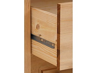 Dressoir met glazen deuren en metalen handvatten - massief grenen - afbeelding 11 van  13