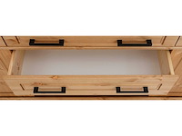 Dressoir met glazen deuren en metalen handvatten - massief grenen - afbeelding 13 van  13