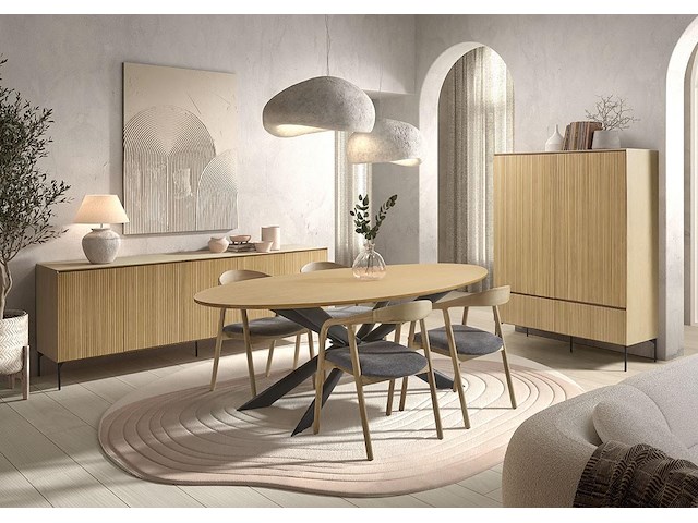 Dressoir pan in massief hout 185 cm - afbeelding 2 van  2