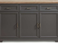 Dressoir samine 3 lades 3 deuren - grafiet/eik - afbeelding 1 van  4