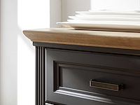 Dressoir samine 3 lades 3 deuren - grafiet/eik - afbeelding 2 van  4