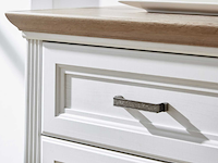 Dressoir samine 3 lades 3 deuren - wit/eik - afbeelding 2 van  2
