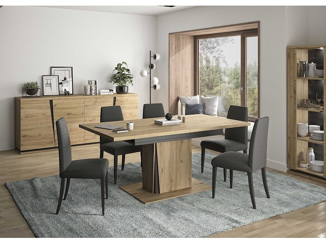 Dressoir split 220cm met 4 deuren - artisan eik - afbeelding 4 van  4