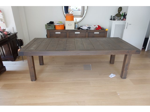 Dressoir & tafel in hout - afbeelding 2 van  3