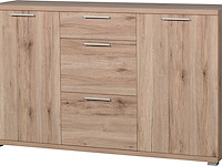 Dressoir tosun 144 cm met 2 deuren & 3 lades - eik - afbeelding 1 van  2