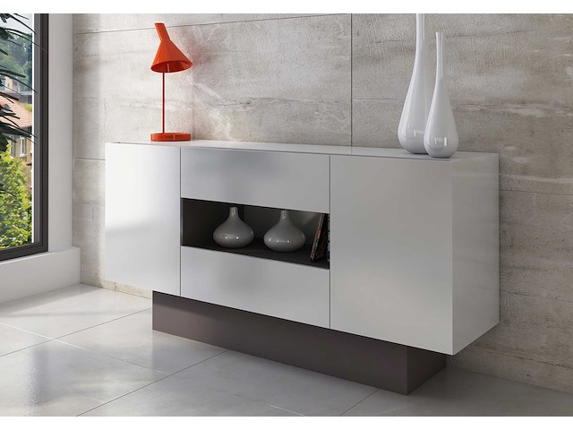 Dressoir / tv-meubel ivo 160cm - wit - afbeelding 1 van  7