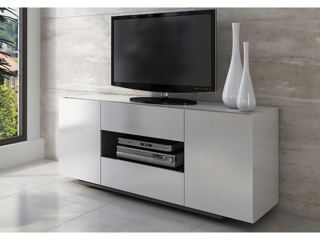 Dressoir / tv-meubel ivo 160cm - wit - afbeelding 2 van  7