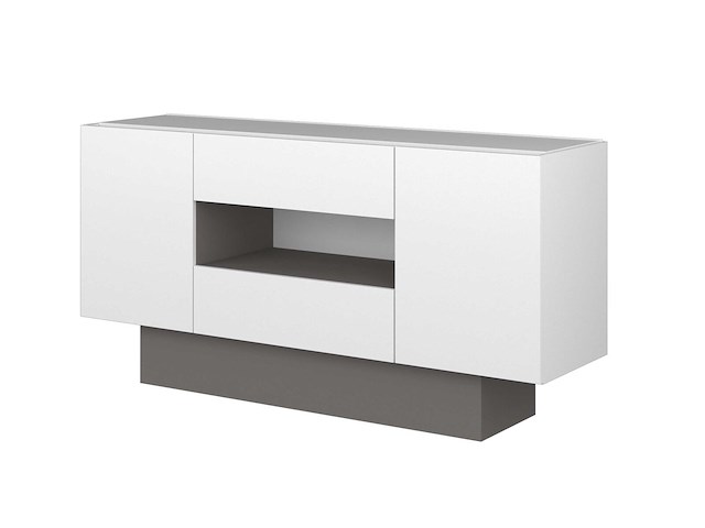Dressoir / tv-meubel ivo 160cm - wit - afbeelding 3 van  7
