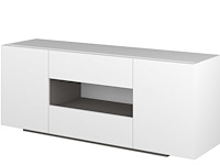 Dressoir / tv-meubel ivo 160cm - wit - afbeelding 4 van  7