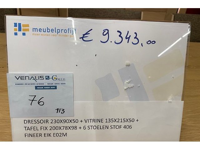 Dressoir, vitrine, tafel, 6 stoelen - afbeelding 22 van  29