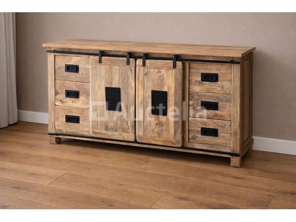 Dressoirs, fauteuils, tafels, tafelpoten